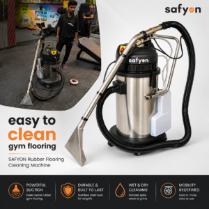 SAFYON 40L Gym Flooring Injection–Extraction Cleaning Machine – Worldwide Shipping Included